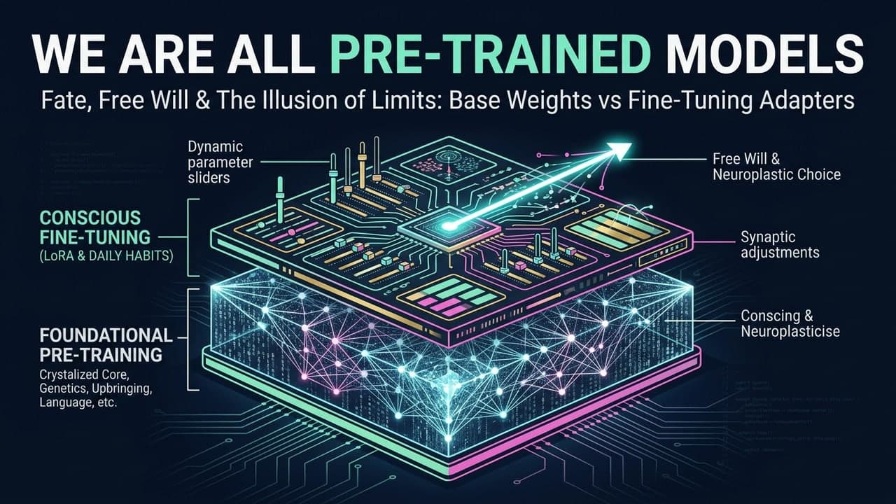 We Are All Pre-Trained Models: Fate, Free Will, and the Illusion of Limits