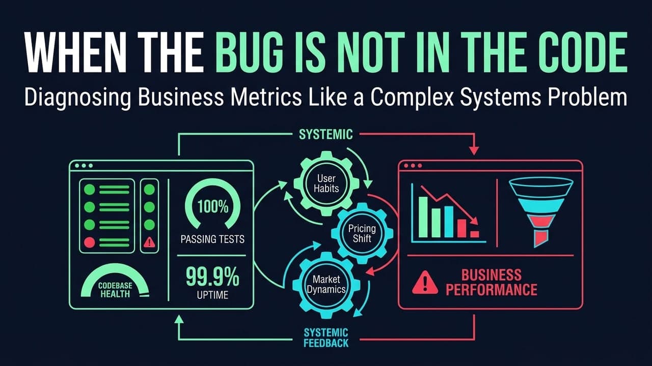 When the Bug Isn't in the Code: Diagnosing Business Metrics Like a Systems Problem