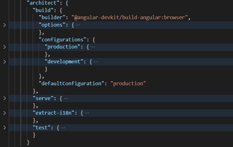 Angular.json Architect section